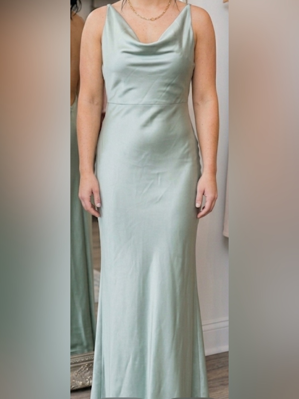 Selfie Leslie Mint Backless Dress